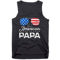 All American Papa 4th of July Father's Day USA Flag Tank Top