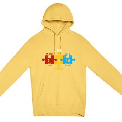 Autism Awareness Periodic Table Elets Great Gift Premium Pullover Hoodie