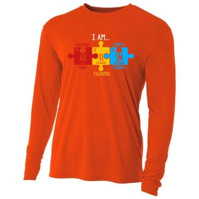 Autism Awareness Periodic Table Elets Great Gift Cooling Performance Long Sleeve Crew