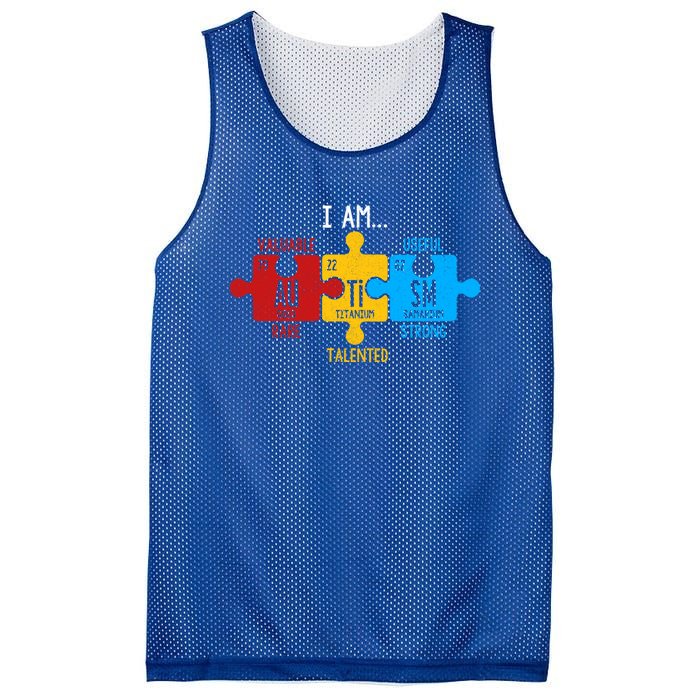 Autism Awareness Periodic Table Elets Great Gift Mesh Reversible Basketball Jersey Tank