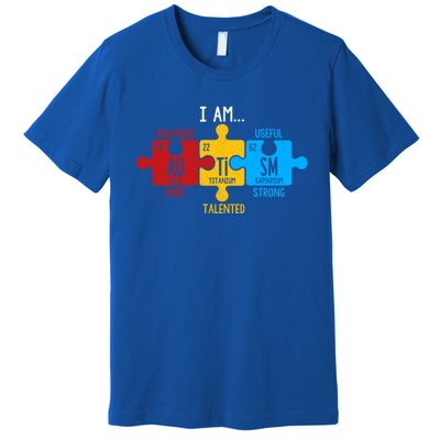 Autism Awareness Periodic Table Elets Great Gift Premium T-Shirt