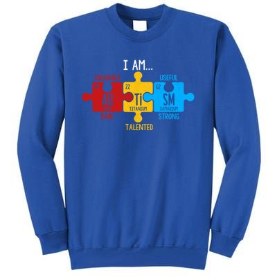 Autism Awareness Periodic Table Elets Great Gift Tall Sweatshirt