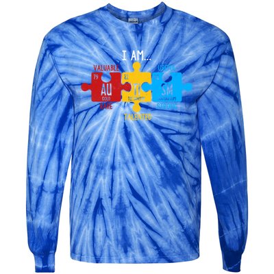 Autism Awareness Periodic Table Elets Great Gift Tie-Dye Long Sleeve Shirt