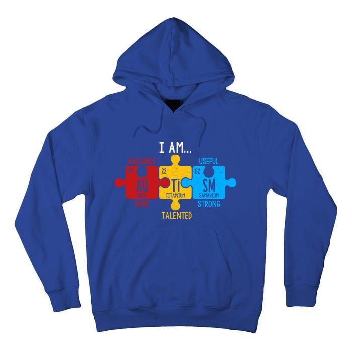 Autism Awareness Periodic Table Elets Great Gift Tall Hoodie