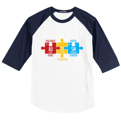 Autism Awareness Periodic Table Elets Great Gift Baseball Sleeve Shirt