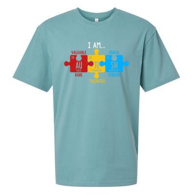 Autism Awareness Periodic Table Elets Great Gift Sueded Cloud Jersey T-Shirt