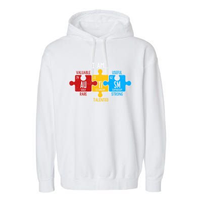 Autism Awareness Periodic Table Elets Great Gift Garment-Dyed Fleece Hoodie