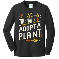 Adopt A Plant Gardening Kids Long Sleeve Shirt