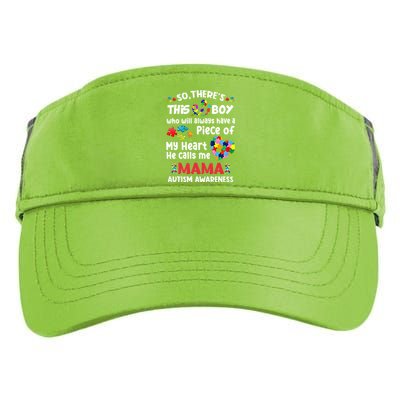 Autistic A Piece Of My Heart He Calls Me Mama Autism Gift Adult Drive Performance Visor