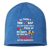 Autistic A Piece Of My Heart He Calls Me Mama Autism Gift Sustainable Beanie