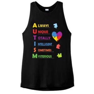 Autism Awareness Plus Size Acceptance Puzzle Meaningful Gift Ladies PosiCharge Tri-Blend Wicking Tank