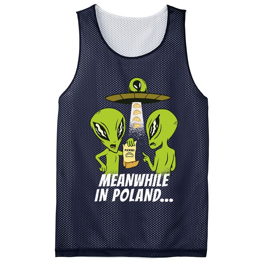 Alien Abduction Pierogi Polish Food Poland Polonia Mesh Reversible Basketball Jersey Tank