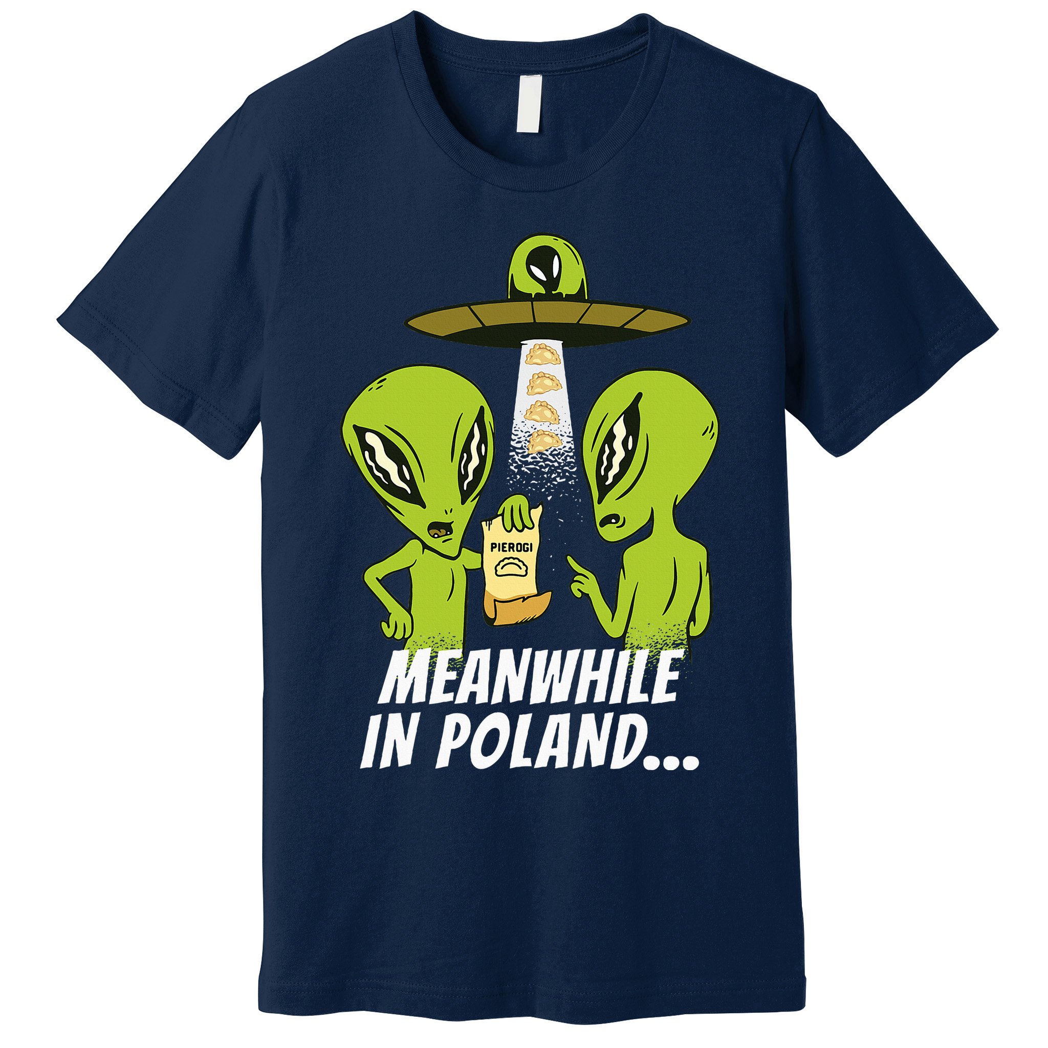 Alien Abduction Pierogi Polish Food Poland Polonia Premium T-Shirt