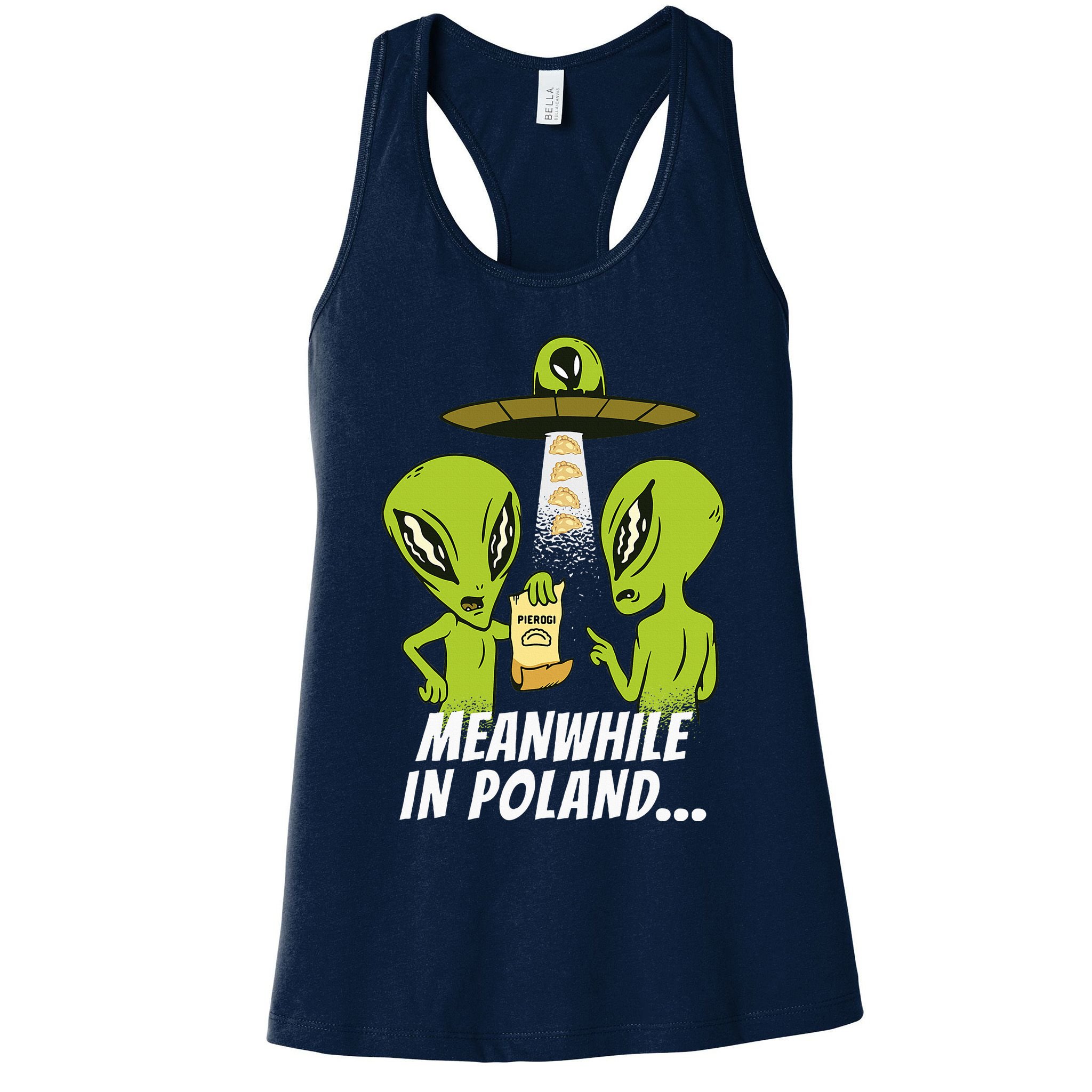 Alien Abduction Pierogi Polish Food Poland Polonia Womens Tank Top