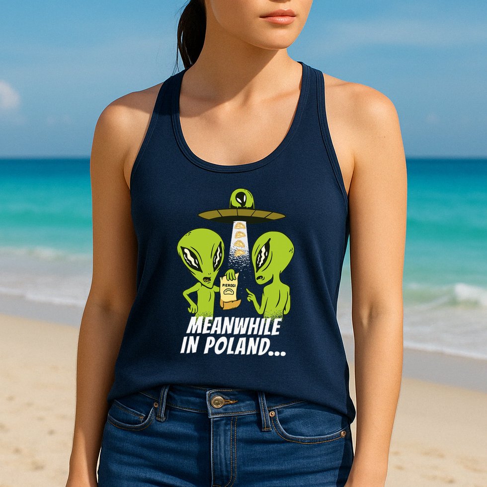 Alien Abduction Pierogi Polish Food Poland Polonia Womens Tank Top
