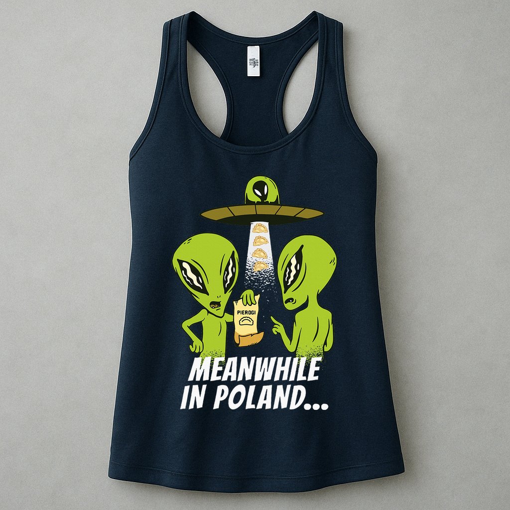 Alien Abduction Pierogi Polish Food Poland Polonia Womens Tank Top