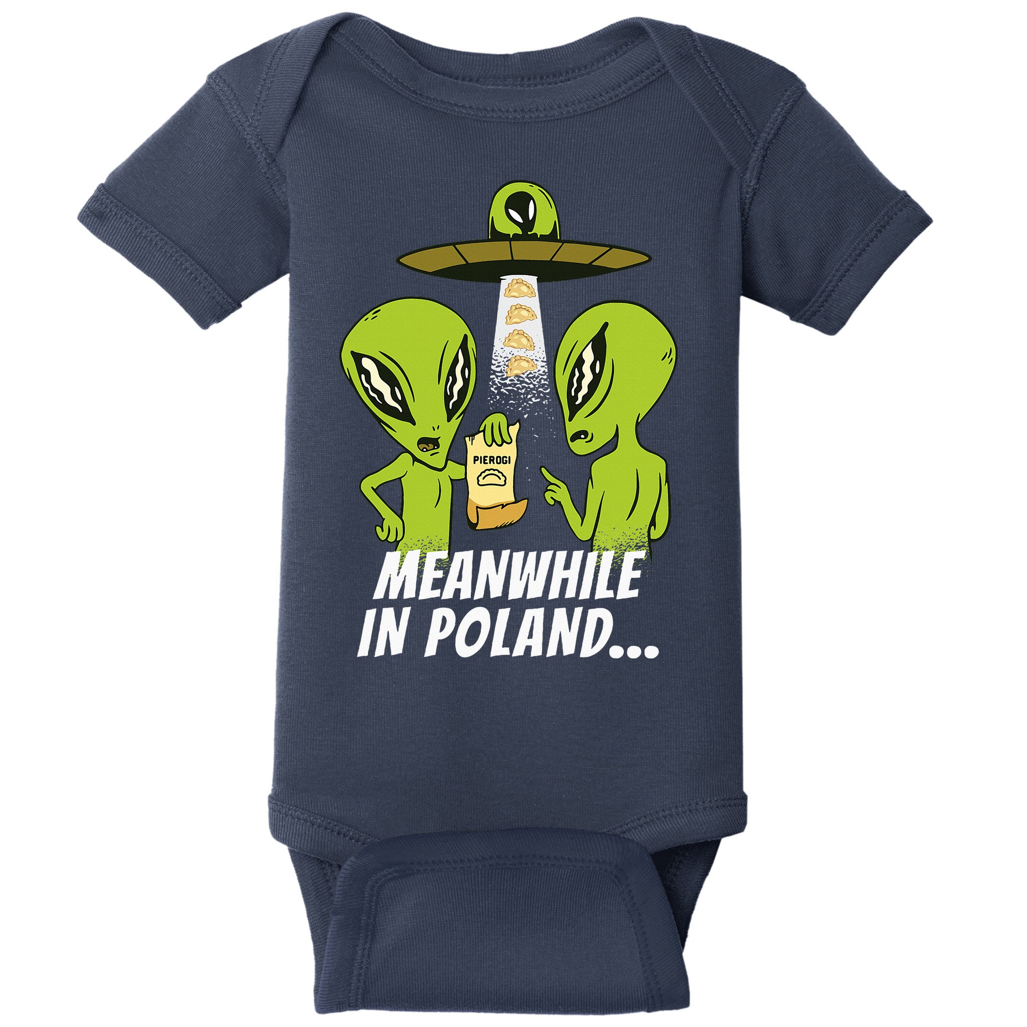 Alien Abduction Pierogi Polish Food Poland Polonia Baby Bodysuit