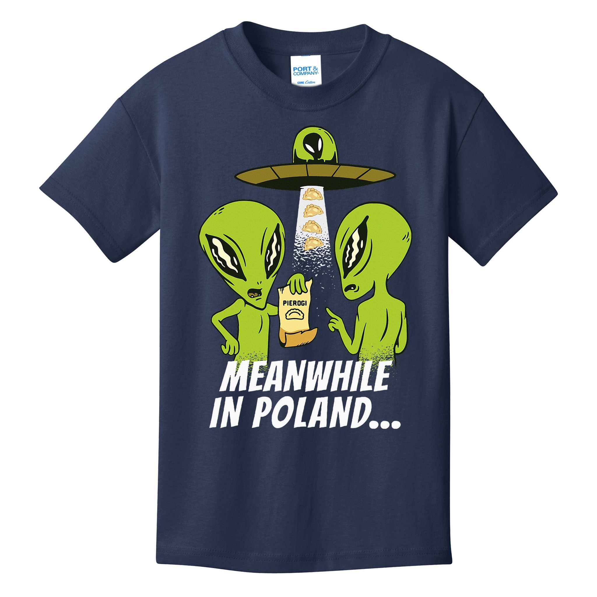 Alien Abduction Pierogi Polish Food Poland Polonia Kids T-Shirt