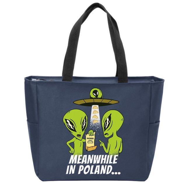Alien Abduction Pierogi Polish Food Poland Polonia Zip Tote Bag