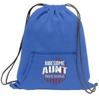 Awesome Aunt Proud Veteran Patriotic America Veteran's Day Gift Sweatshirt Cinch Pack Bag