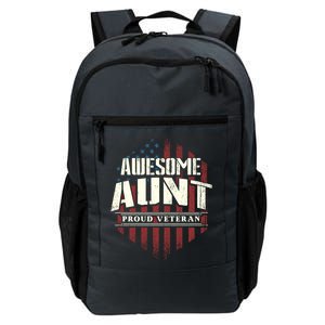 Awesome Aunt Proud Veteran Patriotic America Veteran's Day Gift Daily Commute Backpack