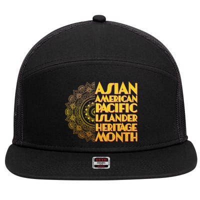 Asian American Pacific Islander Heritage Month 7 Panel Mesh Trucker Snapback Hat