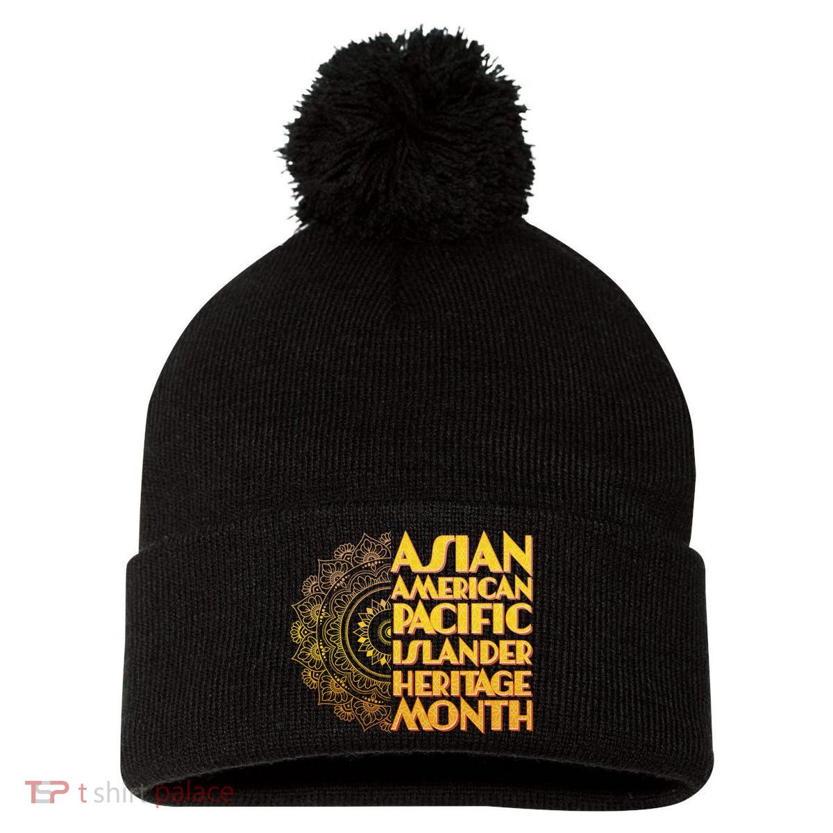Asian American Pacific Islander Heritage Month Pom Pom 12in Knit Beanie