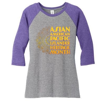 Asian American Pacific Islander Heritage Month Women's Tri-Blend 3/4-Sleeve Raglan Shirt