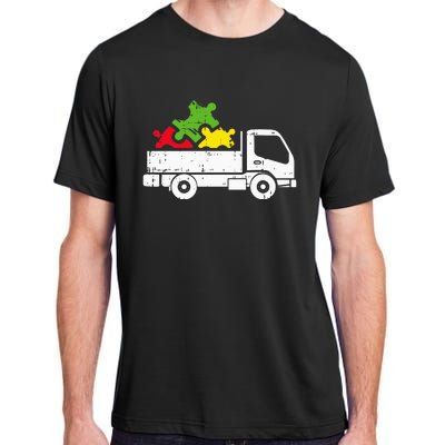 Autism Awareness Puzzle Piece Truck Autistic Adult ChromaSoft Performance T-Shirt