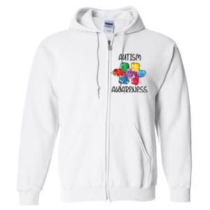 Autism Awareness Puzzle Supporter Full Zip Hoodie