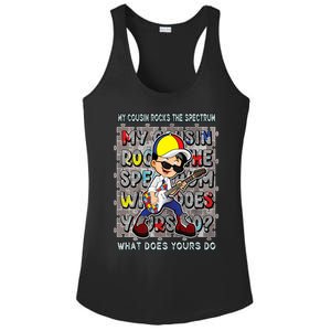 Autism Awareness Proud Cousin Rocks The Spectrum Ladies PosiCharge Competitor Racerback Tank