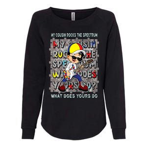 Autism Awareness Proud Cousin Rocks The Spectrum Womens California Wash Sweatshirt