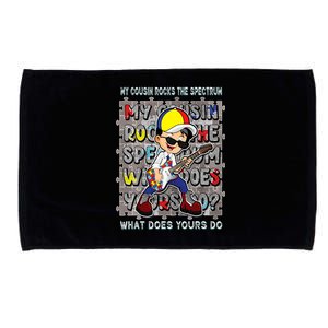 Autism Awareness Proud Cousin Rocks The Spectrum Microfiber Hand Towel