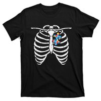 Autism Awareness Puzzle Skeleton Xray Halloween Costume T-Shirt