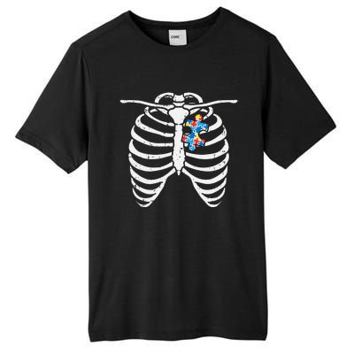 Autism Awareness Puzzle Skeleton Xray Halloween Costume Tall Fusion ChromaSoft Performance T-Shirt