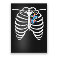 Autism Awareness Puzzle Skeleton Xray Halloween Costume Poster