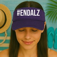 Alzheimer's Awareness Purple Ribbon Dementia Mom Dad Grandpa Visor