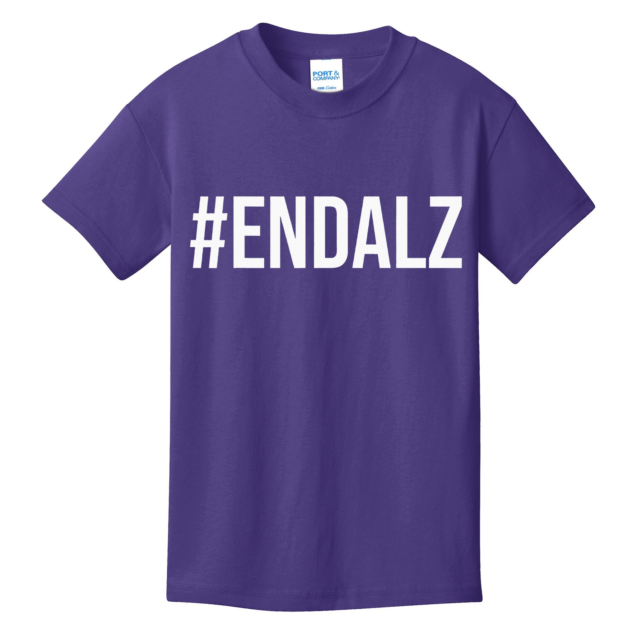 Alzheimer's Awareness Purple Ribbon Dementia Mom Dad Grandpa Kids T-Shirt