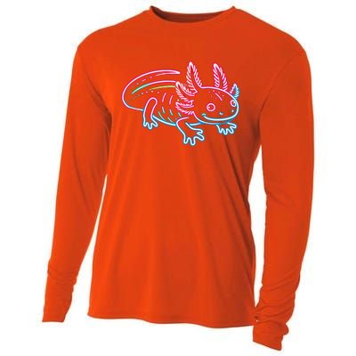 Axolotl Animal Pop Art Cute Axolotl Lover Cooling Performance Long Sleeve Crew