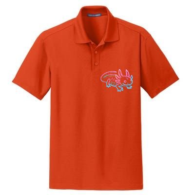 Axolotl Animal Pop Art Cute Axolotl Lover Dry Zone Grid Polo