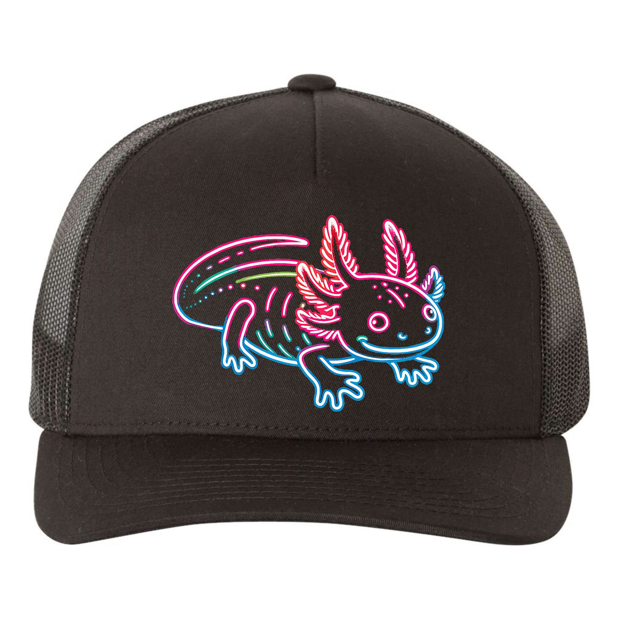 Axolotl Animal Pop Art Cute Axolotl Lover Yupoong Adult 5-Panel Trucker Hat