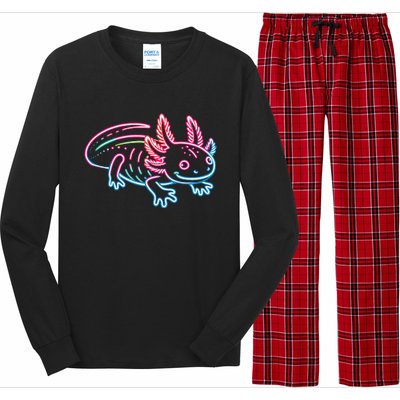 Axolotl Animal Pop Art Cute Axolotl Lover Long Sleeve Pajama Set