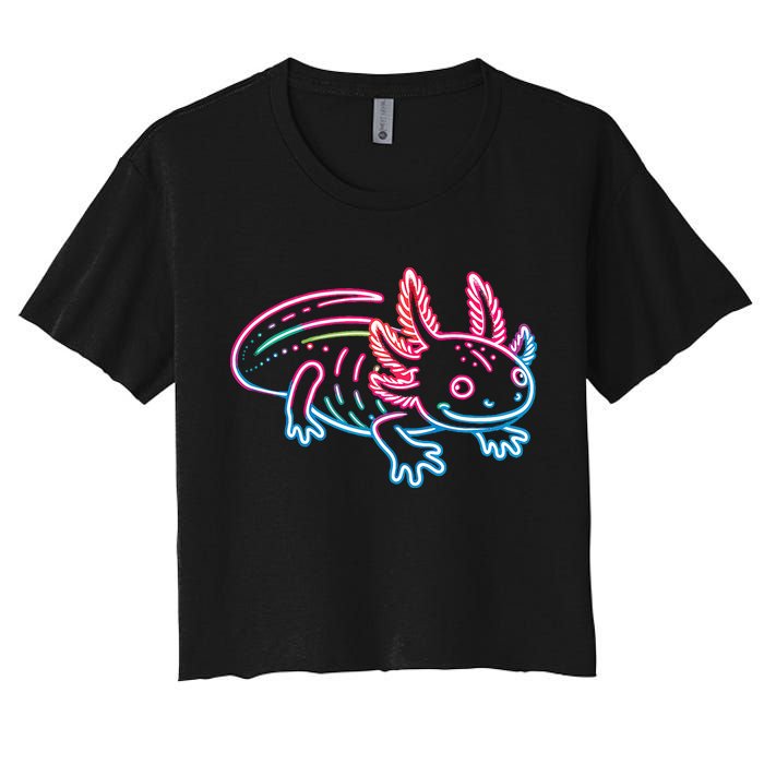 Axolotl Animal Pop Art Cute Axolotl Lover Women's Crop Top Tee