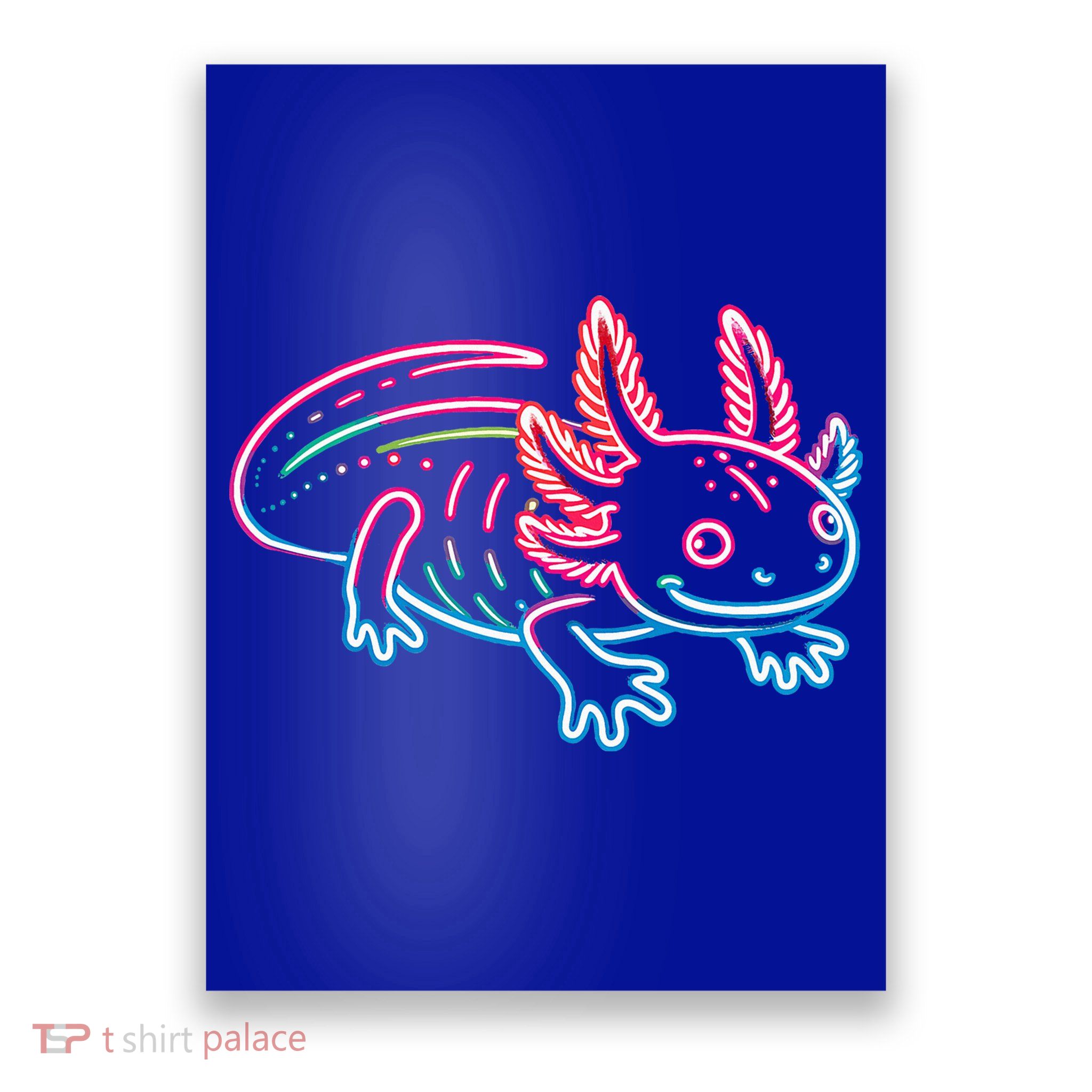 Axolotl Animal Pop Art Cute Axolotl Lover Poster
