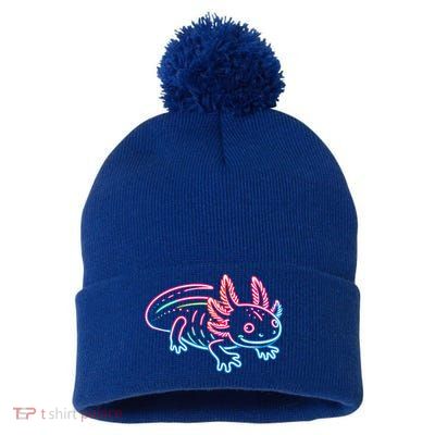 Axolotl Animal Pop Art Cute Axolotl Lover Pom Pom 12in Knit Beanie