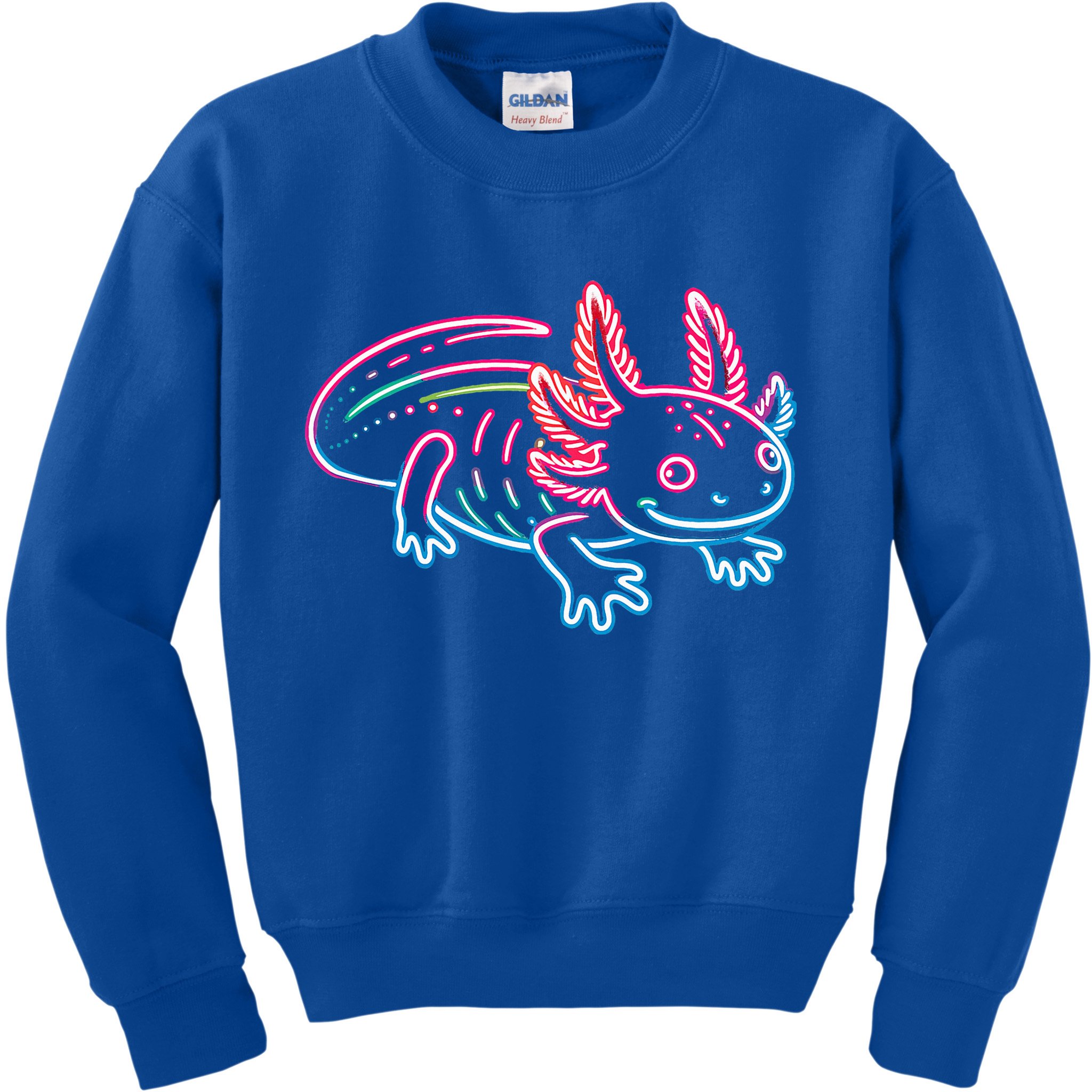 Axolotl Animal Pop Art Cute Axolotl Lover Kids Sweatshirt