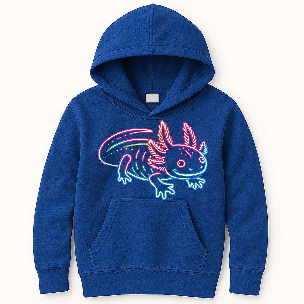 Axolotl Animal Pop Art Cute Axolotl Lover Kids Hoodie