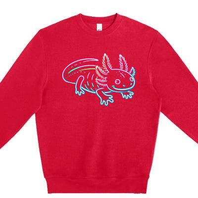 Axolotl Animal Pop Art Cute Axolotl Lover Premium Crewneck Sweatshirt