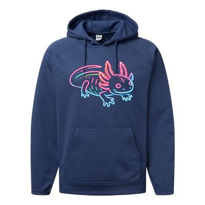 Axolotl Animal Pop Art Cute Axolotl Lover Performance Fleece Hoodie