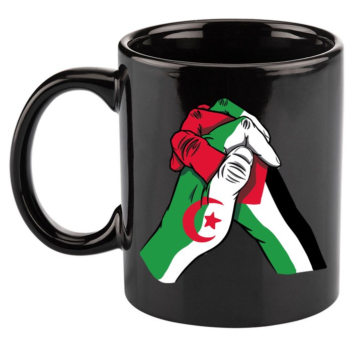 Algeria And Palestine Hands 11oz C Handle Ceramic Mug